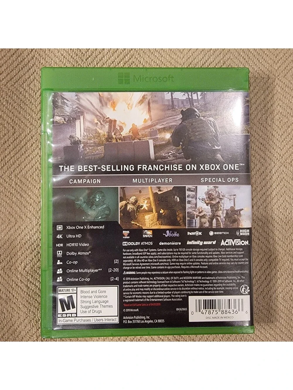 Call of Duty: Modern Warfare (Microsoft Xbox One, 2019)